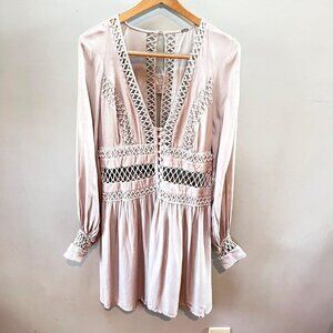 NEW Free People I Think I Love You Dress with Cut Work-‎ Size 6